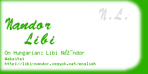 nandor libi business card